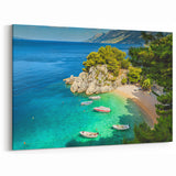 Croatian Landscape Art - Tranquil Adriatic Beach Print