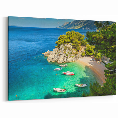 Croatian Landscape Art - Tranquil Adriatic Beach Print