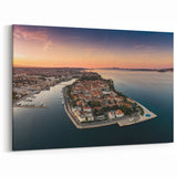 Croatian Landscape Art - Zadar Sunset Panorama