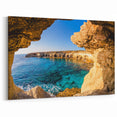 Greek Island Canvas - Dramatic Cliffside Seascape