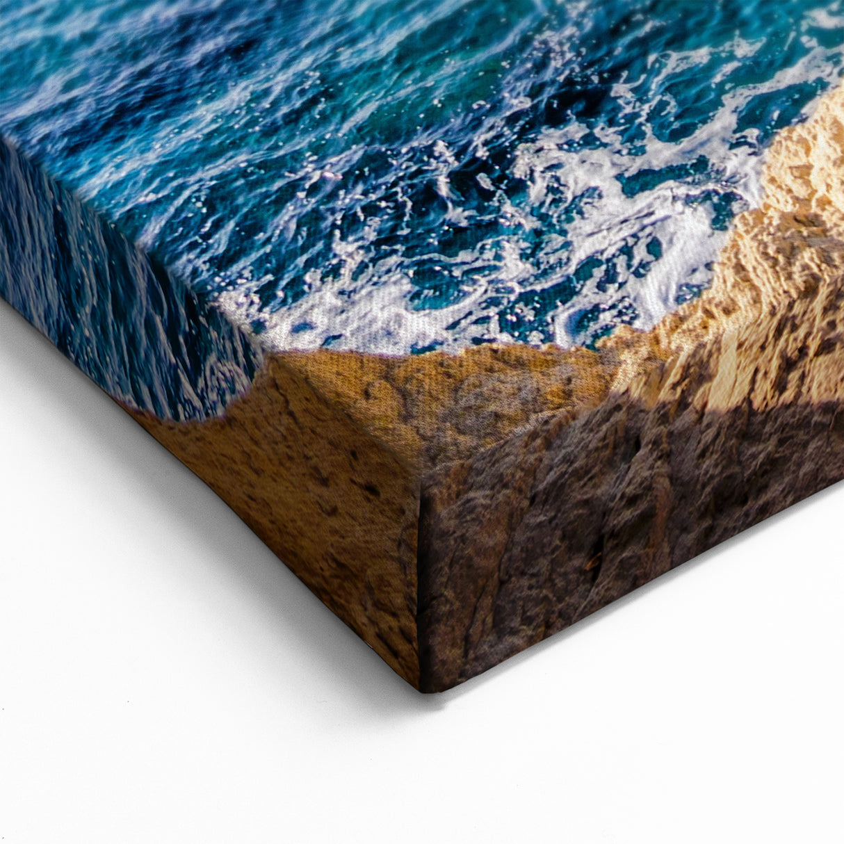 Greek Island Canvas - Dramatic Cliffside Seascape