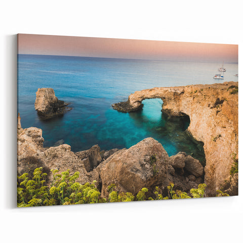 Europe Travel Art - Cyprus Sea Arch Landscape