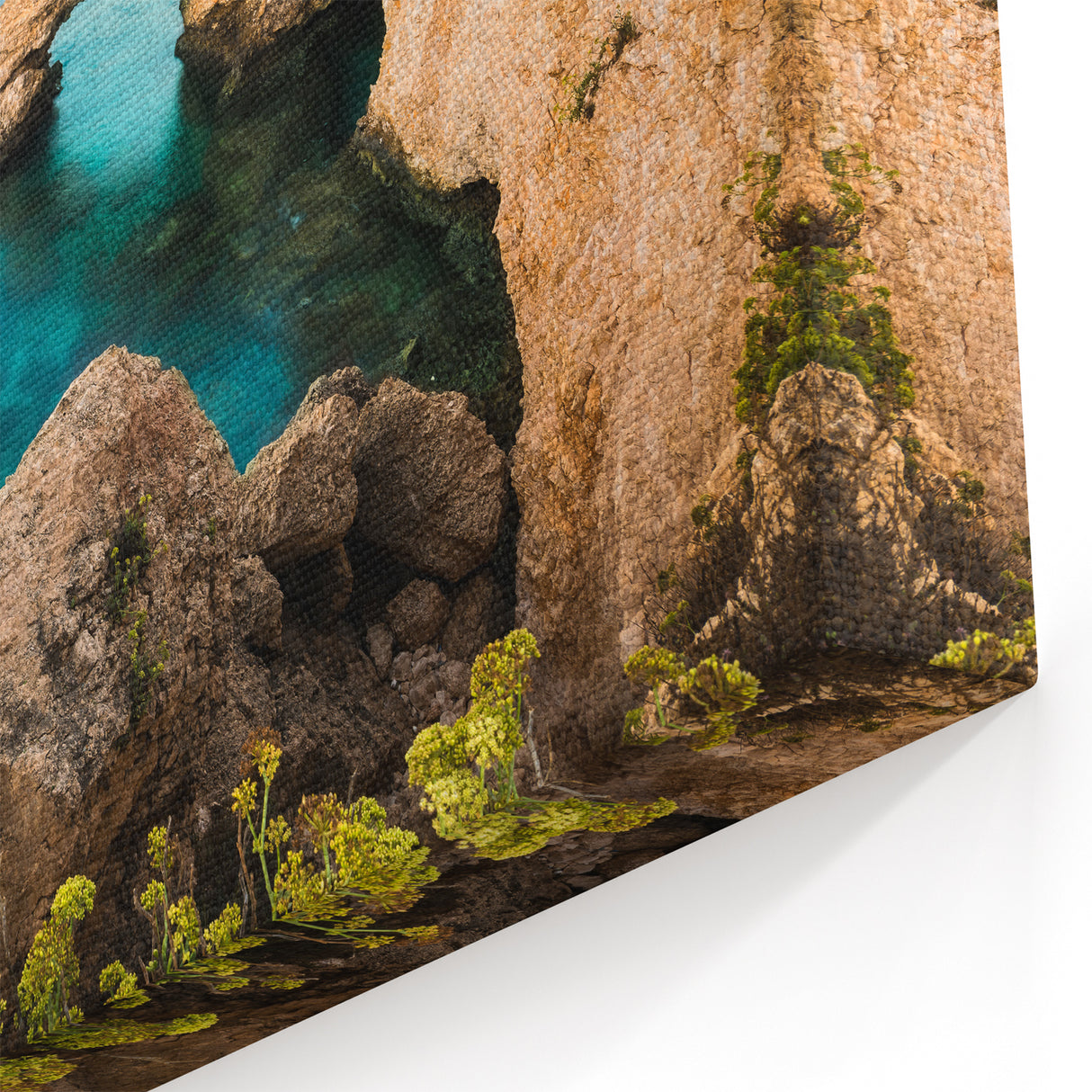 Europe Travel Art - Cyprus Sea Arch Landscape