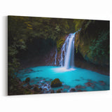 Enchanted Costa Rican Waterfall Canvas - Tranquil Nature Art
