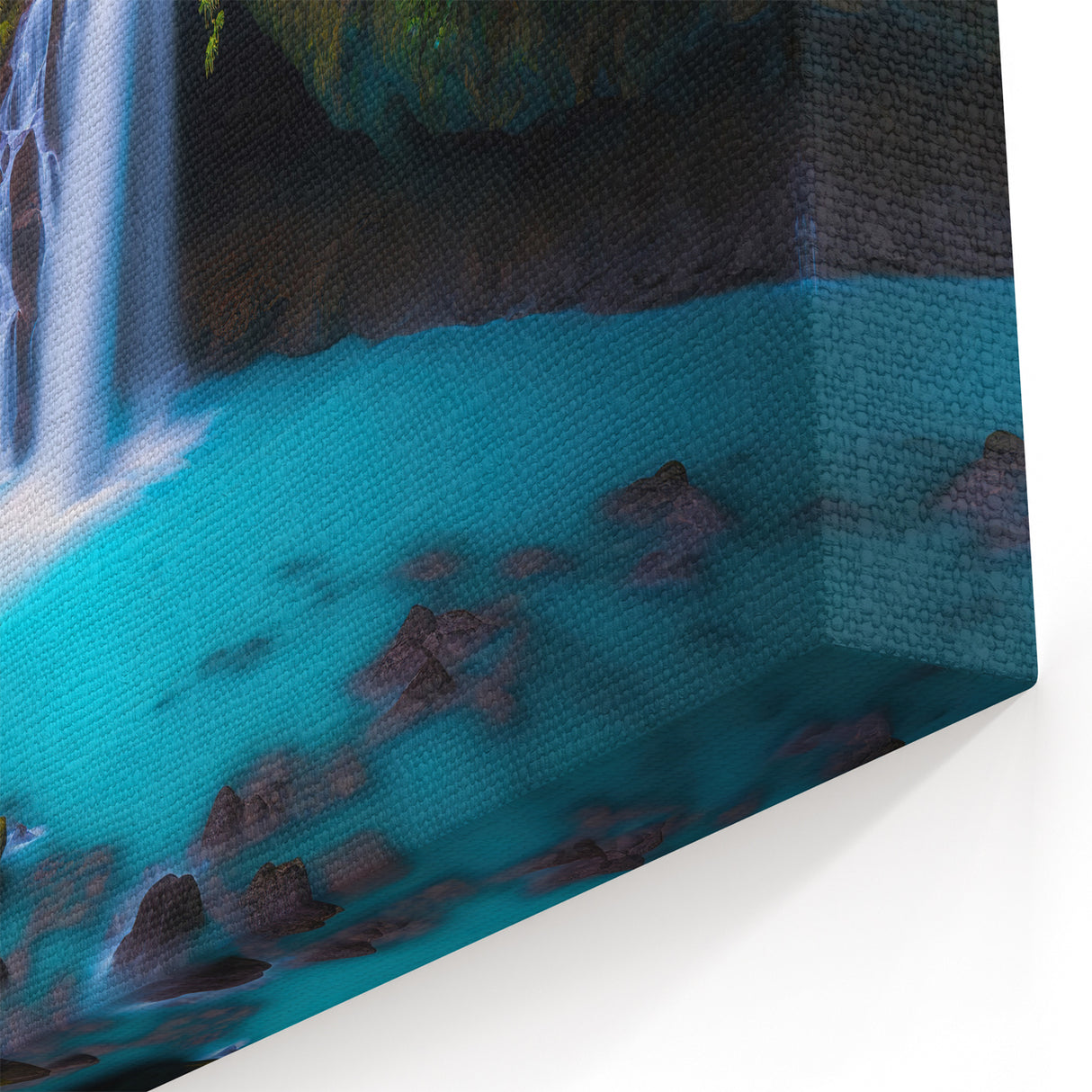 Enchanted Costa Rican Waterfall Canvas - Tranquil Nature Art