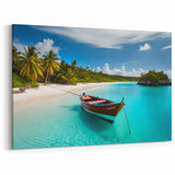 Costa Rican Paradise Beach Canvas - Tropical Escape Art