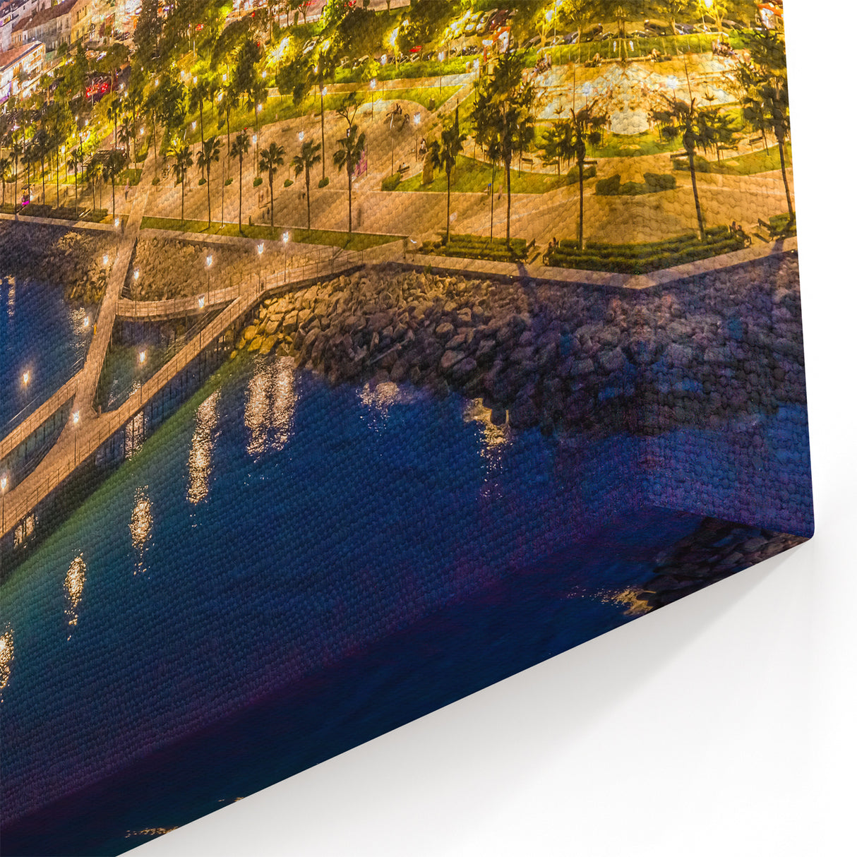 Cyprus Wall Art - Limassol Urban Night Lights