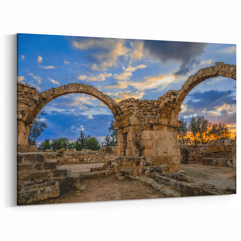 Scenic Cyprus Prints - Sunset Over Ancient Ruins