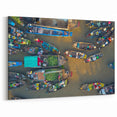 Bustling Vietnam Market Boats - Vibrant Wall Art Print