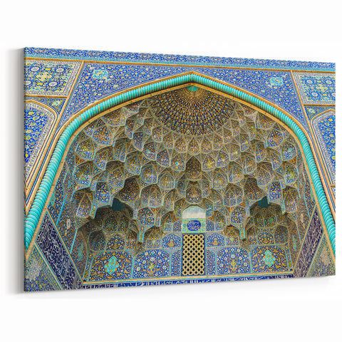 Persian Art Prints - Stunning Iranian Architecture Wall Art in Blue