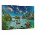 Halong Bay Tranquil Waters - Scenic Vietnam Wall Art Print