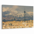 Tehran Cityscape Art - Iconic Milad Tower with Alborz Mountains View