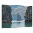 Majestic Halong Bay Cliffs - Serene Vietnam Seascape Art