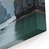 Majestic Halong Bay Cliffs - Serene Vietnam Seascape Art