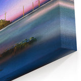 Iranian Coastal Art - Shipwreck at Sunset Wall Art with Vibrant Colors