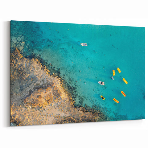 Scenic Cyprus Prints - Coastal Cyprus Landscapes Aerial Beach View