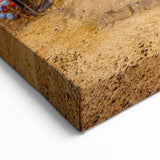 Turkish Camel and Nazar Beads Canvas - Cultural Wall Art