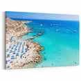 Cyprus Wall Art - Mediterranean Decor Scenic Beach Aerial View