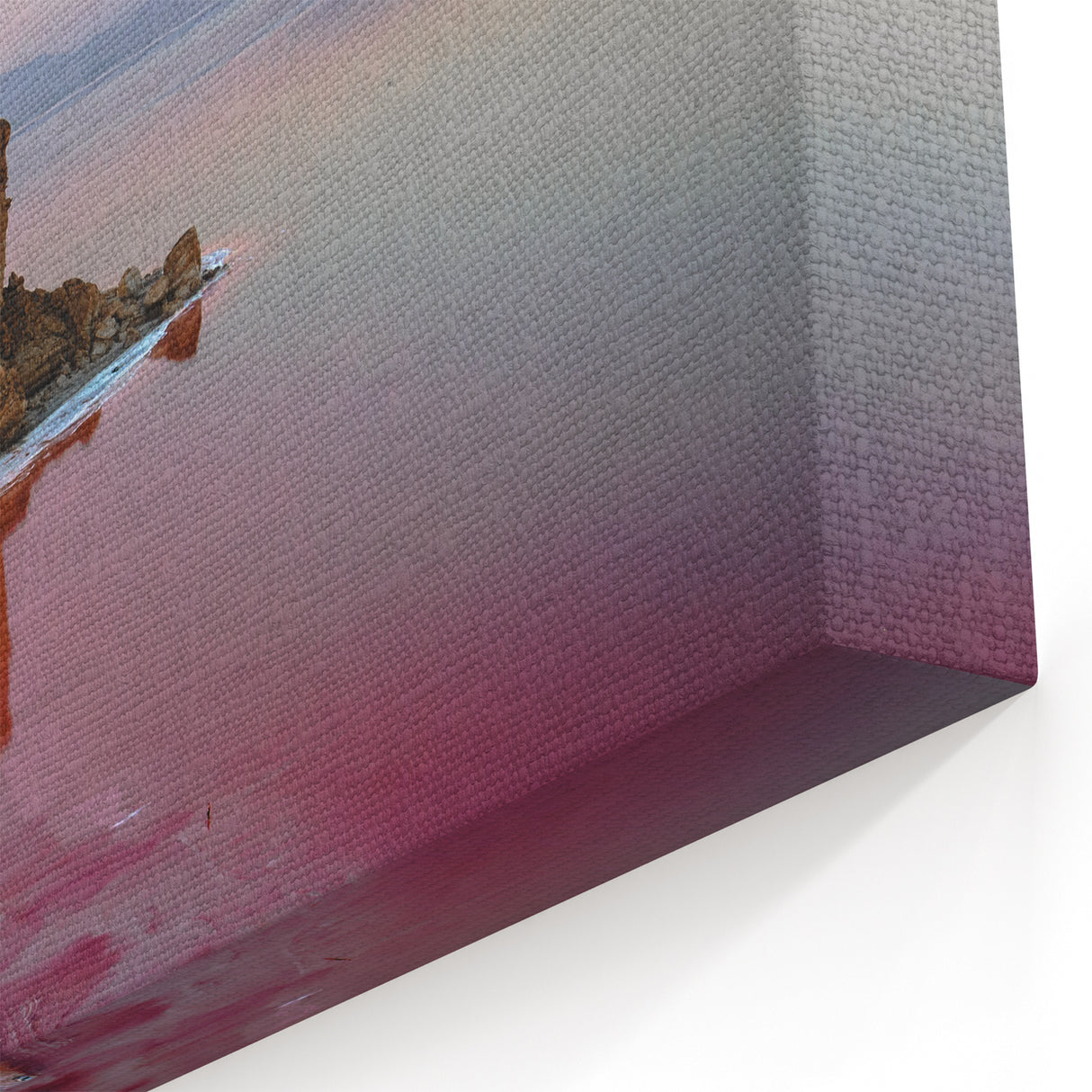 Iranian Landscape Art - Cliff and Reflections at Sunset Wall Decor