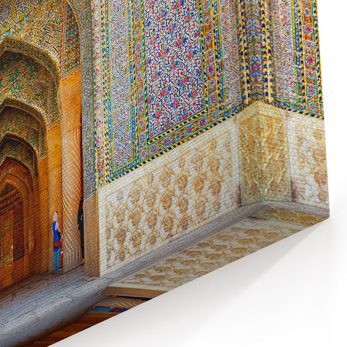 Persian Mosque Wall Art - Vibrant Arches with Intricate Tile Design
