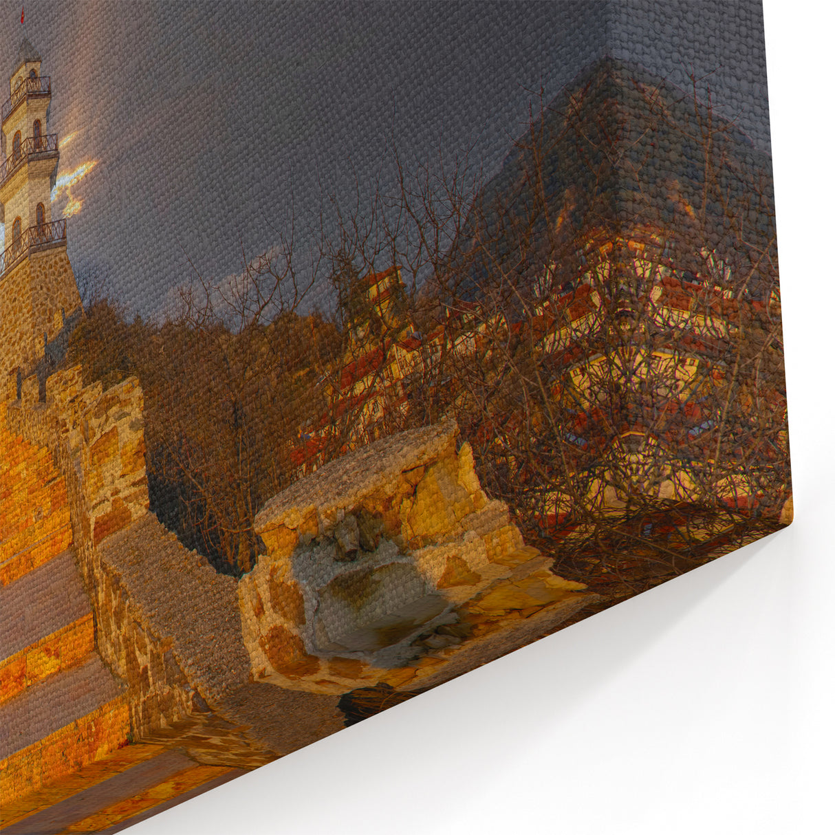 Sunset Over Turkish Watchtower Canvas - Heritage Wall Art