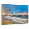 Cyprus Wall Art - Mediterranean Decor Sunset Pier Coastal View