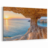 Scenic Cyprus Prints - Coastal Cyprus Landscapes Sea Cave Sunset