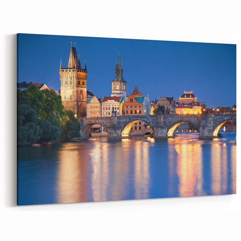 Prague Canvas Prints – Czech Republic Wall Art of Charles Bridge View