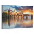 Scenic Czech Landscapes – Prague Canvas Prints of Charles Bridge Sunset