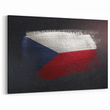 Czech Republic Photography – Czech Republic Flag Wall Art with Brushstroke