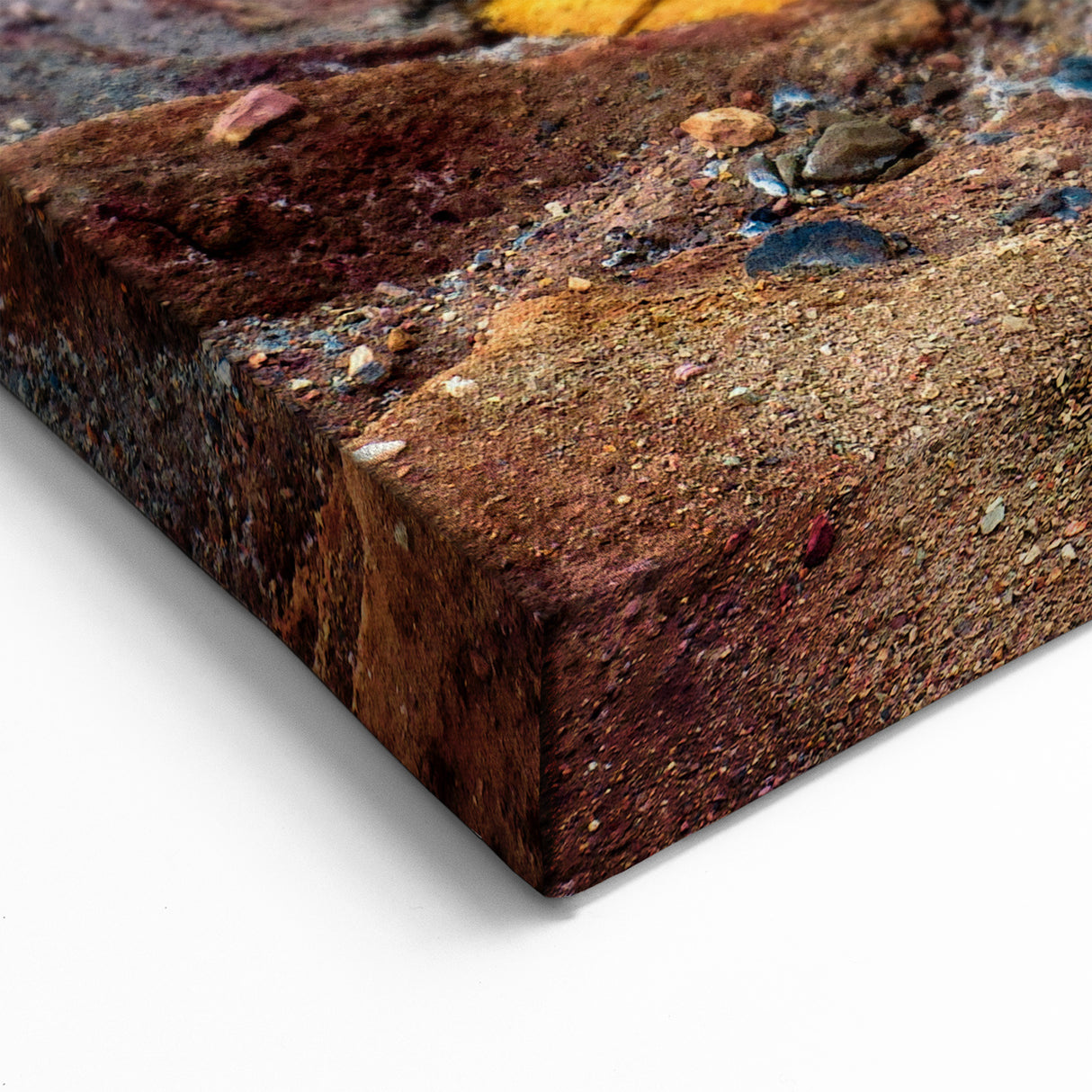 Colorful Iranian Landscape Art - Vibrant Mountains with Rugged Terrain