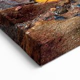 Colorful Iranian Landscape Art - Vibrant Mountains with Rugged Terrain