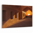 Persian Sunset Wall Art - Warm Golden Light through Traditional Arches