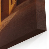 Persian Sunset Wall Art - Warm Golden Light through Traditional Arches