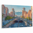Tehran Cityscape Art - Vibrant Urban Scene with Milad Tower in View