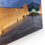 Historical Persian Wall Art - Illuminated Fortress at Night