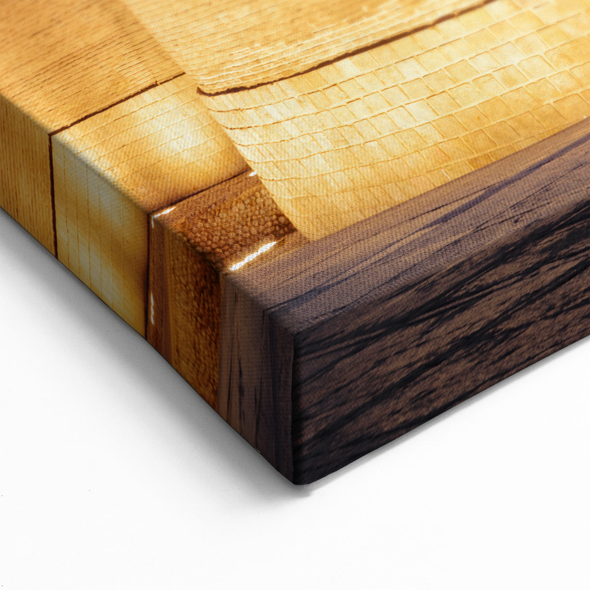 Historical Persian Wall Art - Illuminated Fortress at Night