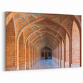 Persian Arch Wall Art - Geometric Brick Corridor with Symmetrical Arches