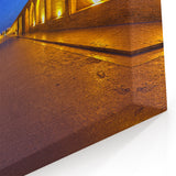 Persian Bridge Wall Art - Golden Arches Illuminated Against Night Sky