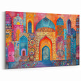 Vibrant Persian Architecture Art - Colorful Mosaic of Persian Buildings