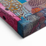 Vibrant Persian Architecture Art - Colorful Mosaic of Persian Buildings