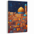 Starry Persian Night - Illuminated Dome and Cityscape Art