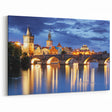Prague Landmark Art - Scenic Charles Bridge Night View