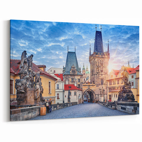 Prague Landmark Art - Charles Bridge Morning Glory