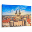 Prague Cityscape Art - Skyline and Cathedral Panorama