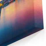 Prague Cityscape Art - Sunset Over Historic Bridges