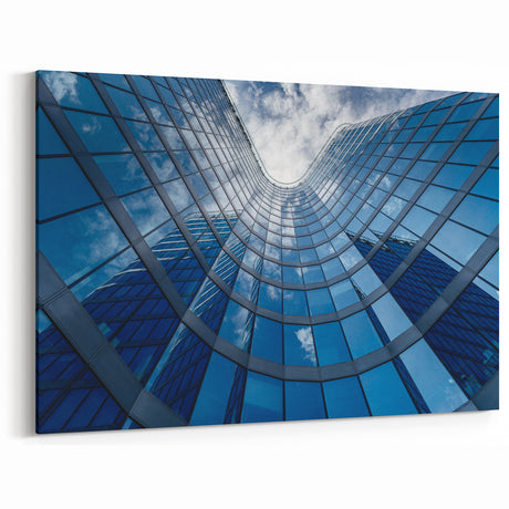 Prague Cityscape Art - Modern Glass Towers Reflection