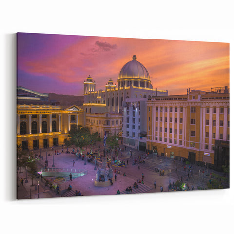 El Salvador Landscape Prints - San Salvador Twilight Scene