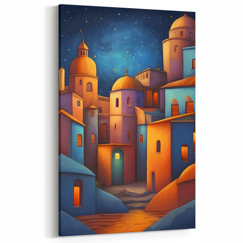 El Salvador Landscape Prints - Starlit Salvadoran Town Art