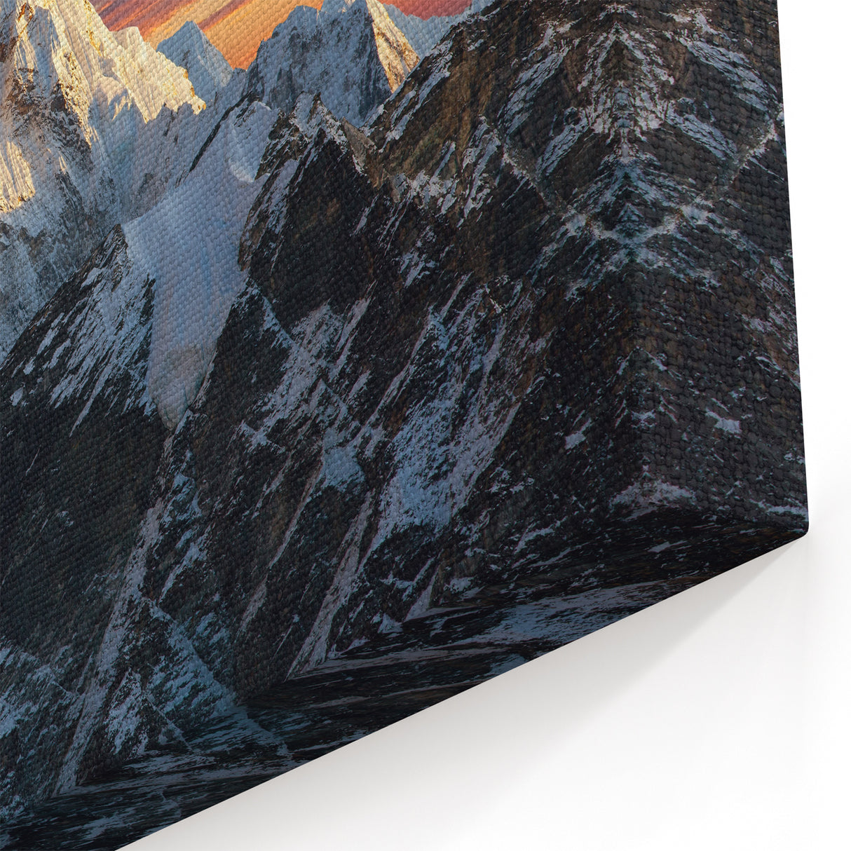 Sunset Glow Everest Art - Dramatic Mountain Canvas